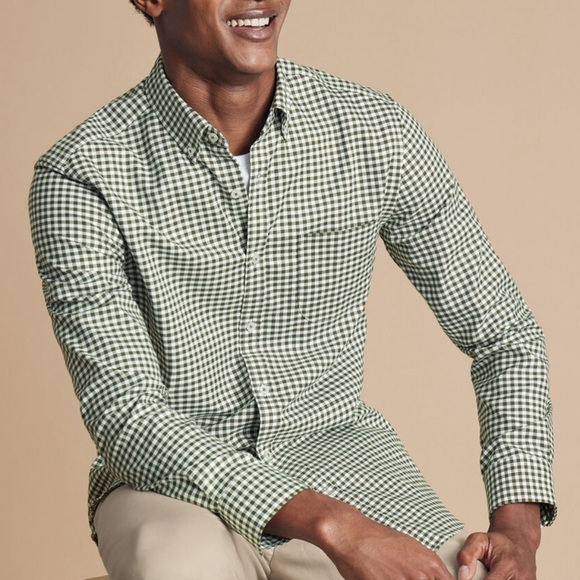 Jcrew Green Buffalo Checked Men's Shirt - Picture 1 of 4